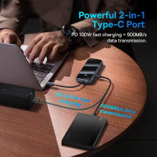 USB-хаб Baseus 6in1 AcmeJoy 6-Port Type-C HUB Adapter Type-C to USB3.0*2, USB2.0*1, Type-C*1, 4KHDMI, RJ45 Серый