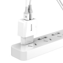 Сетевое зарядное устройство Baseus Mini Dual-U Charger 2USB 2.1A Белый