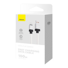 Кабель Baseus CoolPlay Series Fast Charging Data Cable USB to Type-C 100W 20V 5A 2m Білий