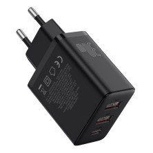 Мережевий зарядний пристрій Baseus Cube Fast Charger QC3.0+PD3.0 30W 2USB+Type-C 3A Чорний