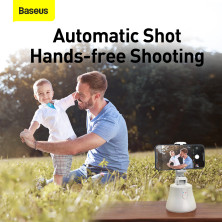 Смарт держатель для смартфона одноосевой стабилизатор Baseus 360°AI Following Shot Tripod Head Белый