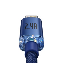 Кабель Baseus Crystal Shine Series USB to Lightning 2.4A 1.2m Синий