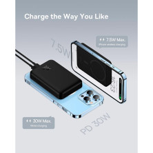 УМБ Baseus Magnetic Mini Wireless Fast Charge 2in1 10000mAh 30W 3A QC3.0+PD3.0 з Бездротовою зарядкою Qi 15W Чорний