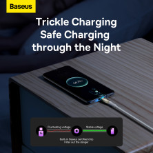 Кабель Baseus Glimmer Series Fast Charging Data Cable USB to Type-C 100W 20V 5A 1m Білий