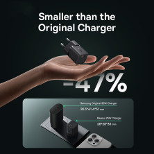 Мережевий зарядний пристрій Baseus GaN5 Mini Fast Charger 1C PD3.0 25W Type-C 3A + кабель Baseus Type-C to Type-C 100W 20V/5A 1м Чорний