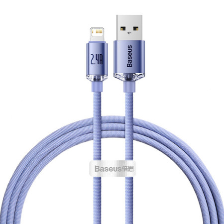 Кабель Baseus Crystal Shine Series USB to Lightning 2.4A 1.2m Фиолетовый