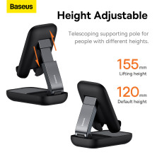 Подставка для телефона настольная Baseus Seashell Series Folding Phone Stand Черный