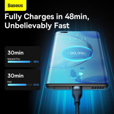 Кабель Baseus Flash Series 2 3-in-1 Fast Charging Data Cable USB to Lightning+Type-C+MicroUSB 66W 1.2m Синий
