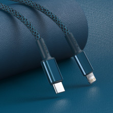 Кабель Baseus High Density Braided Fast Charging Data Cable Type-C to Lightning PD 20W 2m Синій