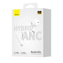 Бездротові Bluetooth навушники Baseus Bowie M2s True Wireless TWS Earphones Білий