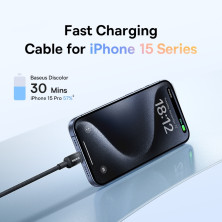 Кабель Baseus Discolor Series Fast Charging Data Cable Type-C to Type-C 100W 20V 5A 1m Черный