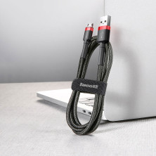 Кабель Baseus Cafule Cable USB to Micro USB 1.5A 2m Чорно-Червоний