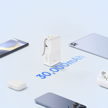 УМБ Baseus EnerFill FC51 Bipow2 Pro 30000mAh 22.5W 2.4A с технологией QC3.0+PD3.0 та Type-C кабелем 22.5W Белый