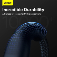 Кабель Baseus Flash Series 2 3-in-2 Fast Charging Data Cable  USB+Type-C to Lightning+Type-C+MicroUSB 100W 1.2m Синій