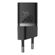 Сетевое зарядное устройство Baseus GaN5 Mini Fast Charger 1C PD3.0 30W Type-C 3A + кабель Baseus Type-C to Type-C 100W 20V/5A 1м Черный