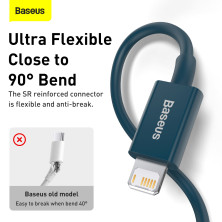 Кабель Baseus Superior Series Fast Charging Data Cable USB to Lightning 2.4A 2m Синий