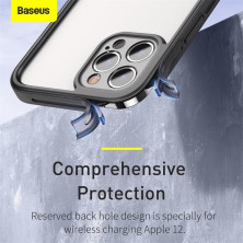 Чохол бампер Baseus Camera Lens Protector Frame Case для Iphone 12 Pro Max 6.7" Чорний