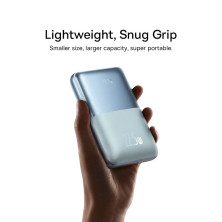 УМБ Baseus Bipow Pro Digital Display 20000mAh 22.5W 5A с технологией QC3.0+PD3.0 2USB+Type-C + Кабель USB to Type-C Голубой