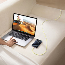 Кабель Baseus Discolor Series Fast Charging Data Cable Type-C to Type-C 100W 20V 5A 1m Желтый