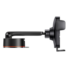 Бездротовий автомобільний зарядний пристрій Baseus Wisdom Auto Alignment Car Mount Wireless Charger Suction Base з технологією Qi 15W Чорний