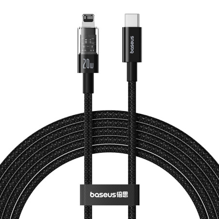 Кабель Baseus Gem Series Fast Charging Data Cable Type-C to Lightning PD 20W 2m Черный