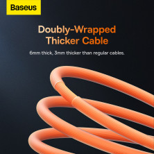 Кабель Baseus CoolPlay Series Fast Charging Data Cable Type-C to Type-C 100W 20V 5A 1m Оранжевый