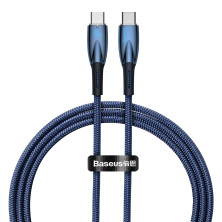 Кабель Baseus Glimmer Series Fast Charging Data Cable Type-C to Type-C 100W 20V 5A 1m Синий