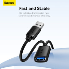 USB удлинитель Baseus AirJoy Series USB3.0 to USB3.0 Extension кабель 3м Черный