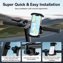 Тримач телефону на велосипед Baseus QuickGo Series Bike Phone Mount Чорний