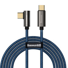 Кабель Baseus Legend Series Elbow Fast Charging Data Cable Type-C to Type-C 100W 20V 5A 2m Синий