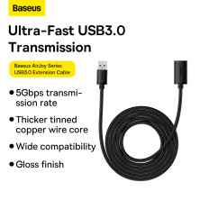 USB удлинитель Baseus AirJoy Series USB3.0 to USB3.0 Extension кабель 3м Черный