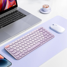 Клавіатура бездротова Baseus K01A Wireless Tri-Mode Keyboard 2.4G/BT1+BT2 Фіолетовий