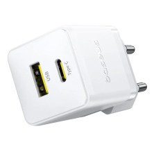 Сетевое зарядное устройство Baseus Palm Fast Charger QC3.0+PD3.0 20W USB+Type-C 3A Белый