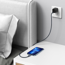 Кабель Baseus Explorer Series Auto Power-Off Fast Charging Data Cable Type-C to Lightning PD 20W 2m Черный