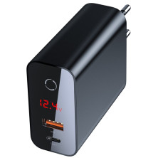 Сетевое зарядное устройство Baseus Speed PPS Intelligent Power-off QC4.0+PD3.0 45W USB+Type-C 6A Черный