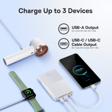 УМБ Baseus EnerFill FC51 Bipow2 Pro 10000mAh 22.5W 2.4A с технологией QC3.0+PD3.0 та Type-C кабелем 22.5W Белый