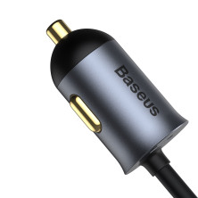 Автомобільний зарядний пристрій Baseus Share Together PPS multi-port Fast Charging Car Charge 120W 2USB+2Type-C з подовжувачем 1.5м Сірий