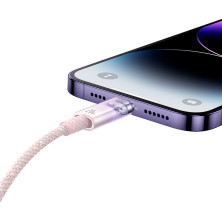 Кабель Baseus Explorer Series with Smart Temperature Control Fast Charging Data Cable Type-C to Lightning PD 20W 1m Розовый