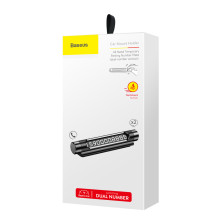 Автовизитка парковочная карта Baseus All Metal Temporary Parking Number Plate версия для двух номеров Черный