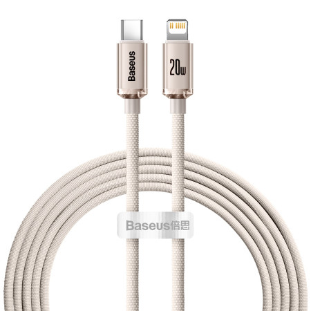 Кабель Baseus Crystal Shine Series Fast Charging Data Cable Type-C to Lightning PD 20W 2m Розовый