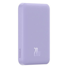 УМБ Baseus Magnetic Mini Wireless Fast Charge 2in1 5000mAh 20W 2.4A QC3.0+PD3.0 з Бездротовою зарядкою Qi 15W Фіолетовий
