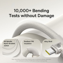 Кабель Baseus Titanium Alloy Series Fast Charging Data Cable USB to Type-C 100W 20V 5A 1m Серый