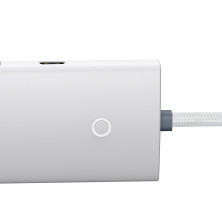 USB-хаб Baseus 4in1 Lite Series 4-Port Type-C HUB Adapter Type-C to USB3.0*4 кабель 2м Білий