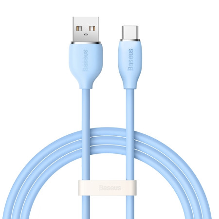 Кабель Baseus Jelly Liquid Silica Gel Series Fast Charging Data Cable USB to Type-C 100W 20V 5A 1.2m Синій