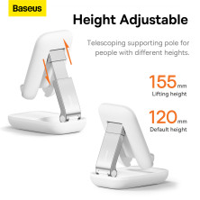 Подставка для телефона настольная Baseus Seashell Series Folding Phone Stand Белый