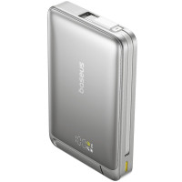 УМБ Baseus Nomos Qi2 Kickstand Magnetic 10000mAh 45W QC3.0+PD3.0 с функцией MagSafe и Qi2 15W и Type-C кабелем 45W Серый