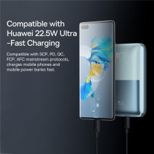 УМБ Baseus Bipow Pro Digital Display 20000mAh 22.5W 5A с технологией QC3.0+PD3.0 2USB+Type-C + Кабель USB to Type-C Голубой