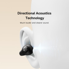 Беспроводные наушники открытого типа Baseus Bass 15 Clip Open-Ear Wireless TWS Earbuds Черный