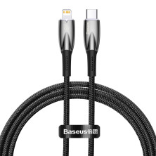Кабель Baseus Glimmer Series Fast Charging Data Cable Type-C to Lightning PD 20W 1m Черный