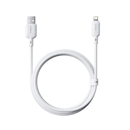 Кабель Baseus Silky Series Fast Charging Data Cable USB to Lightning 2.4A 1m Білий